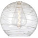 Ballston Athens Deco Swirl 1 Light 15.75 inch Antique Brass Pendant Ceiling Light in Incandescent, Clear Deco Swirl
